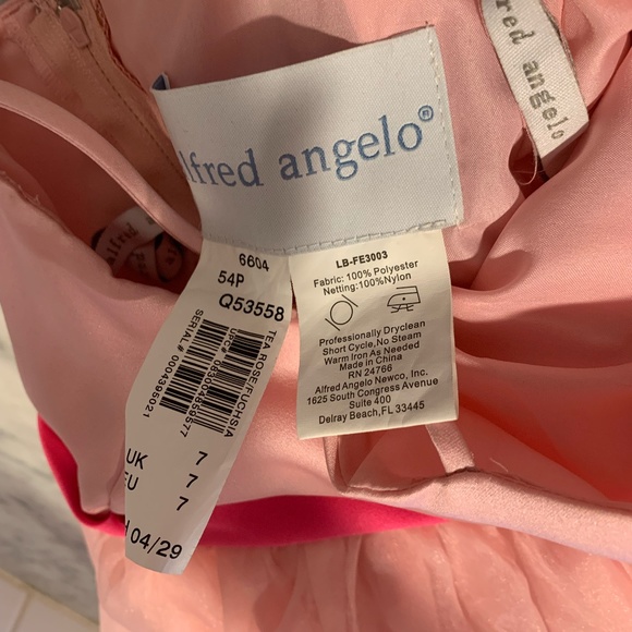 Gorgeous Alfred ANGELO pink flower girl dress! SIZE 7 - Picture 2 of 3